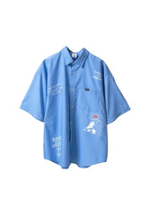 RED CAP GIRL Patterned Polyester Broad Short Sleeve Shirt